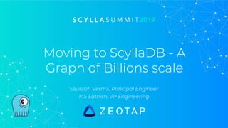Moving to ScyllaDB - A
Graph of Billions scale
Saurabh Verma, Principal Engineer
K S Sathish, VP Engineering
 