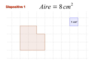 Diapositive 1Diapositive 1 Aire = 8cm2
 