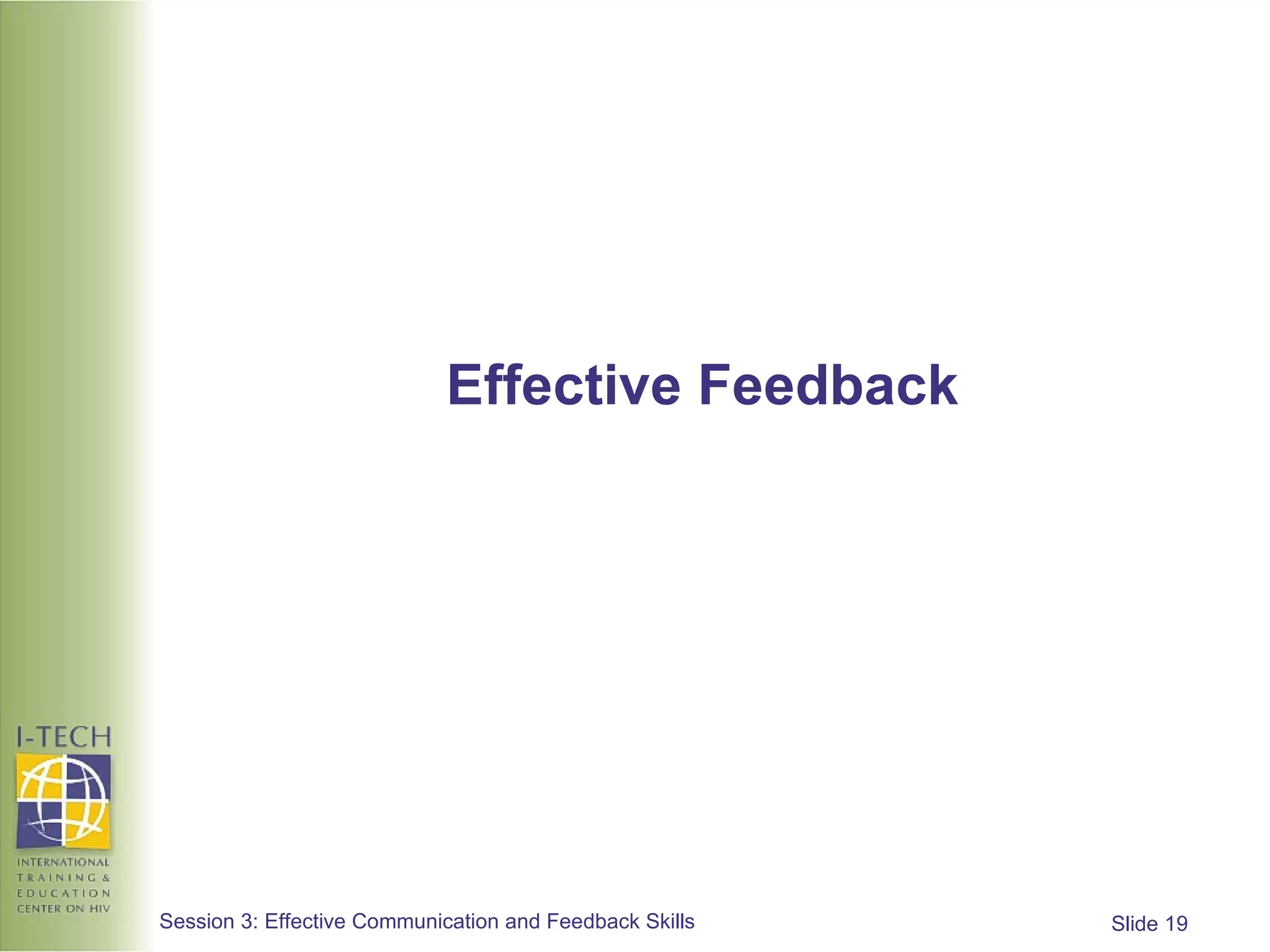 Effective Feedback 