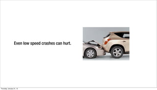 Even low speed crashes can hurt.




Thursday, January 31, 13
 