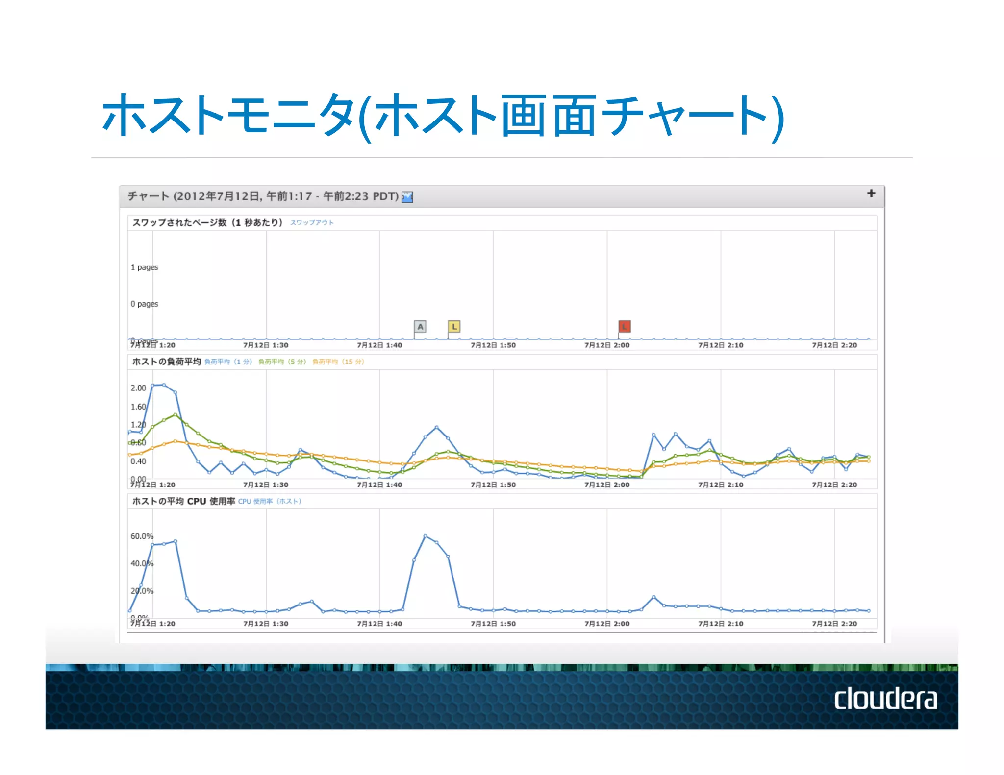 ホストモニタ(ホスト画面チャート)
 