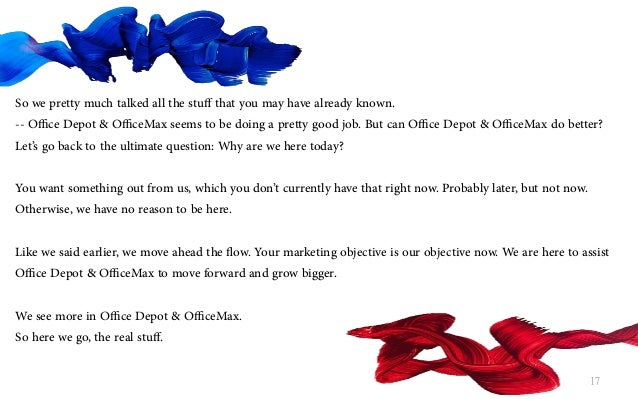 Office Depot Offcemax Pitch