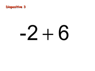 Diapositive 3
-2 + 6