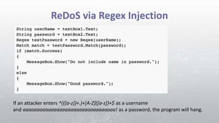 Input Sanitization Example Java Cm9 secure code_training_1day_input sanitization | PPTX