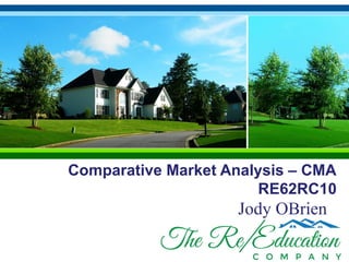 Comparative Market Analysis – CMA
RE62RC10
Jody OBrien
 