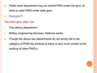 Pwd Work Example Construction management | PPTX