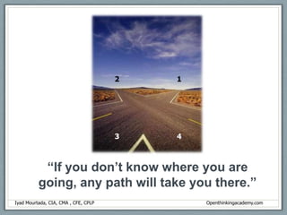 Avoiding budgetary slack.Iyad Mourtada, CIA, CMA , CFE, CPLP             						             Openthinkingacademy.com