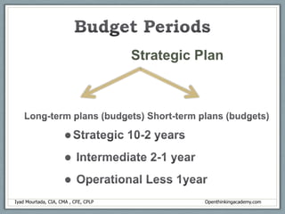  Must be seen a realistic budget and not as a restriction.