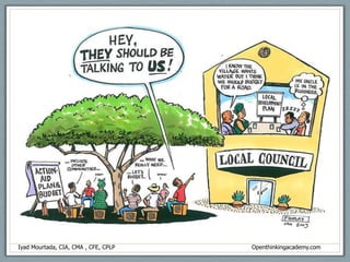  Some degree of flexibility should be allowed.Iyad Mourtada, CIA, CMA , CFE, CPLP             						             Openthinkingacademy.com