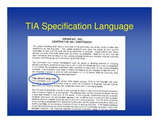Time Impact Analysis