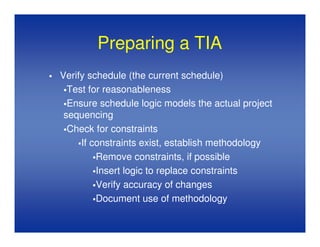 Time Impact Analysis