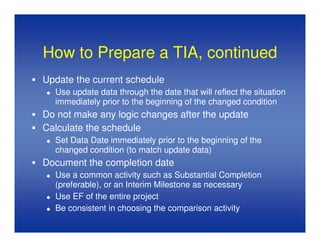Time Impact Analysis