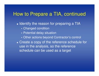 Time Impact Analysis