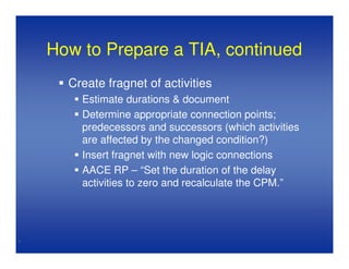 Time Impact Analysis
