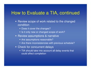 Time Impact Analysis