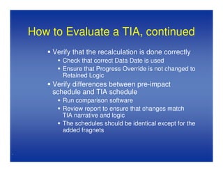 Time Impact Analysis