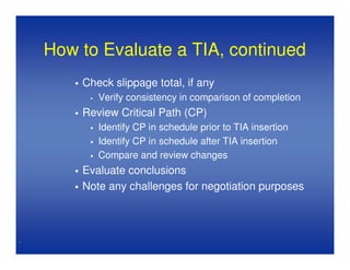 Time Impact Analysis