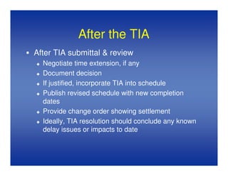 Time Impact Analysis
