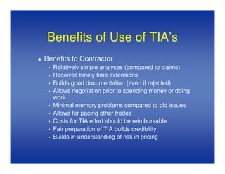 Time Impact Analysis