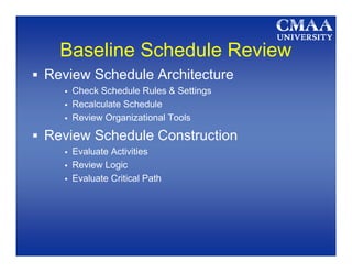 Schedule Review