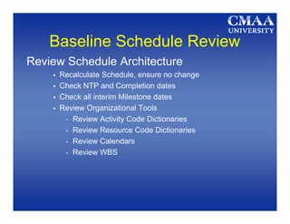 Schedule Review