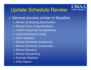 Schedule Review