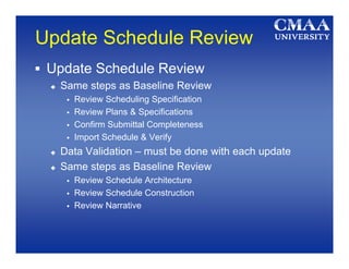 Schedule Review