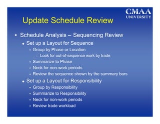 Schedule Review