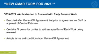 Cmaay Form Seeing the Big Picture: Best Practices for Contracting and Construction ...