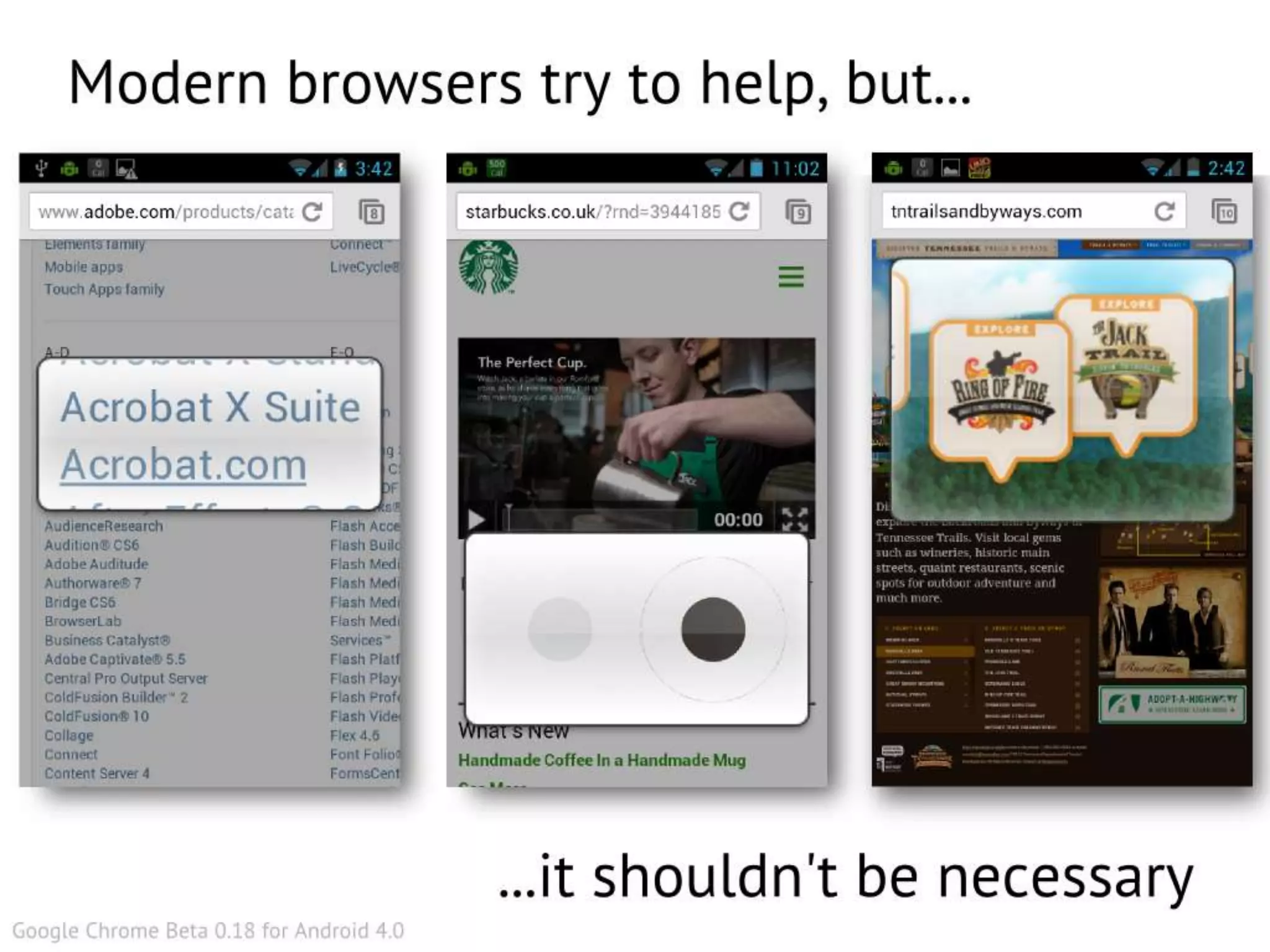 User Experience for Mobile (for Cambridge Mobile App Group)