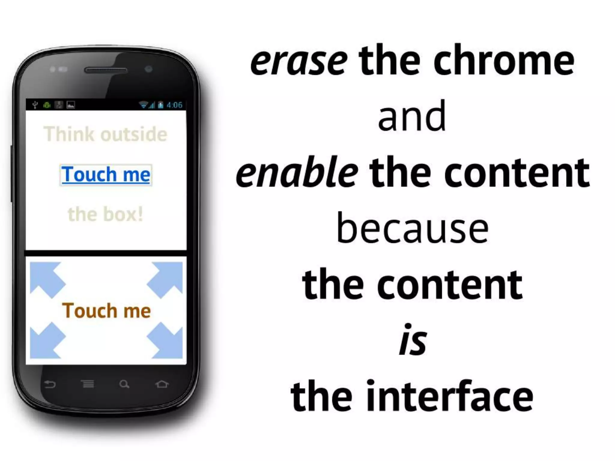User Experience for Mobile (for Cambridge Mobile App Group)