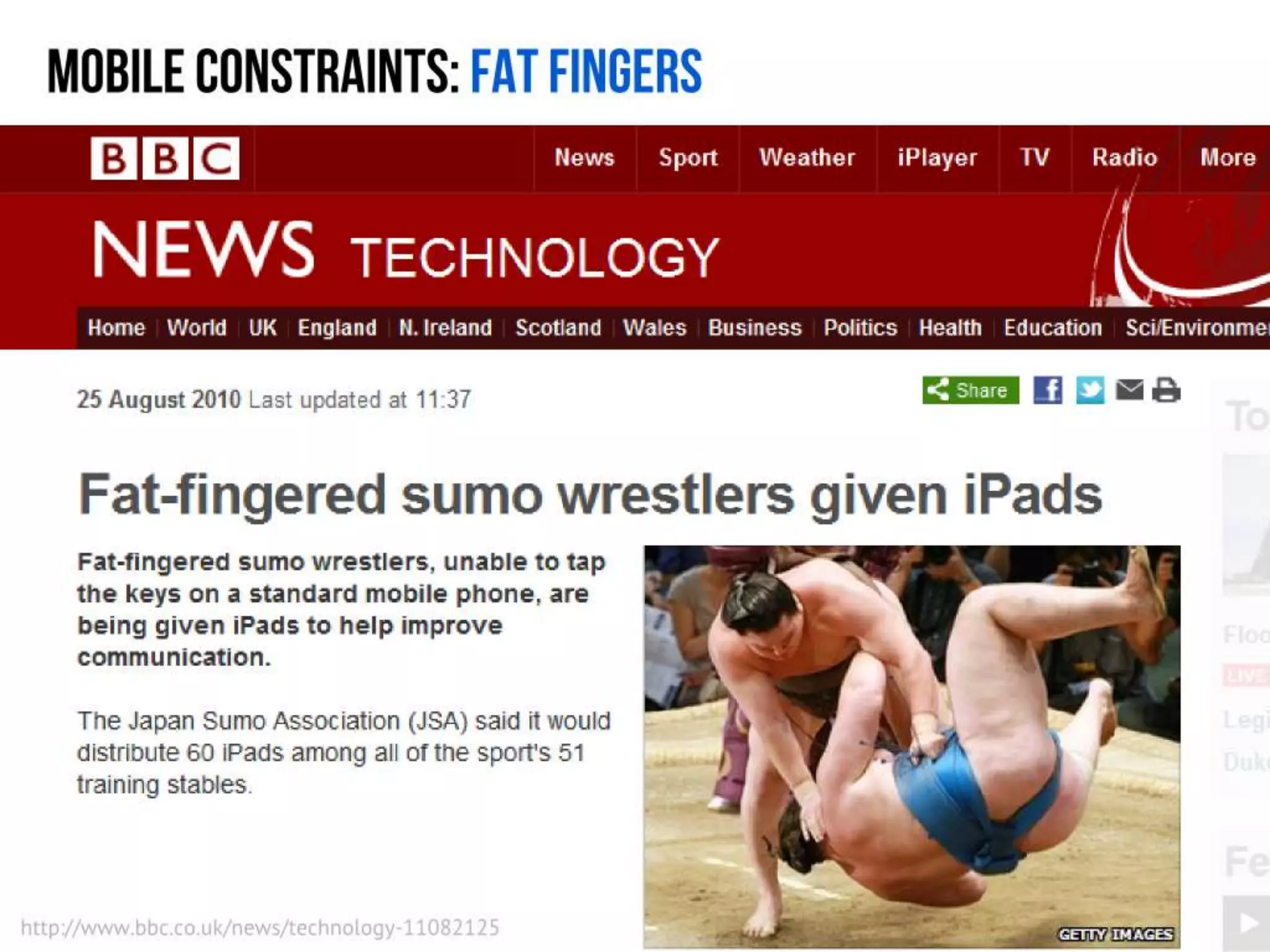 User Experience for Mobile (for Cambridge Mobile App Group)