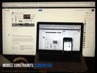 User Experience for Mobile (for Cambridge Mobile App Group)