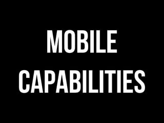 User Experience for Mobile (for Cambridge Mobile App Group)