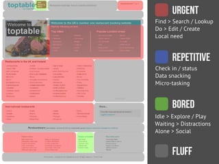 User Experience for Mobile (for Cambridge Mobile App Group)