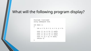 C++ MAKING DECISION (IF IF/ELSE, SWITCH) | PPTX