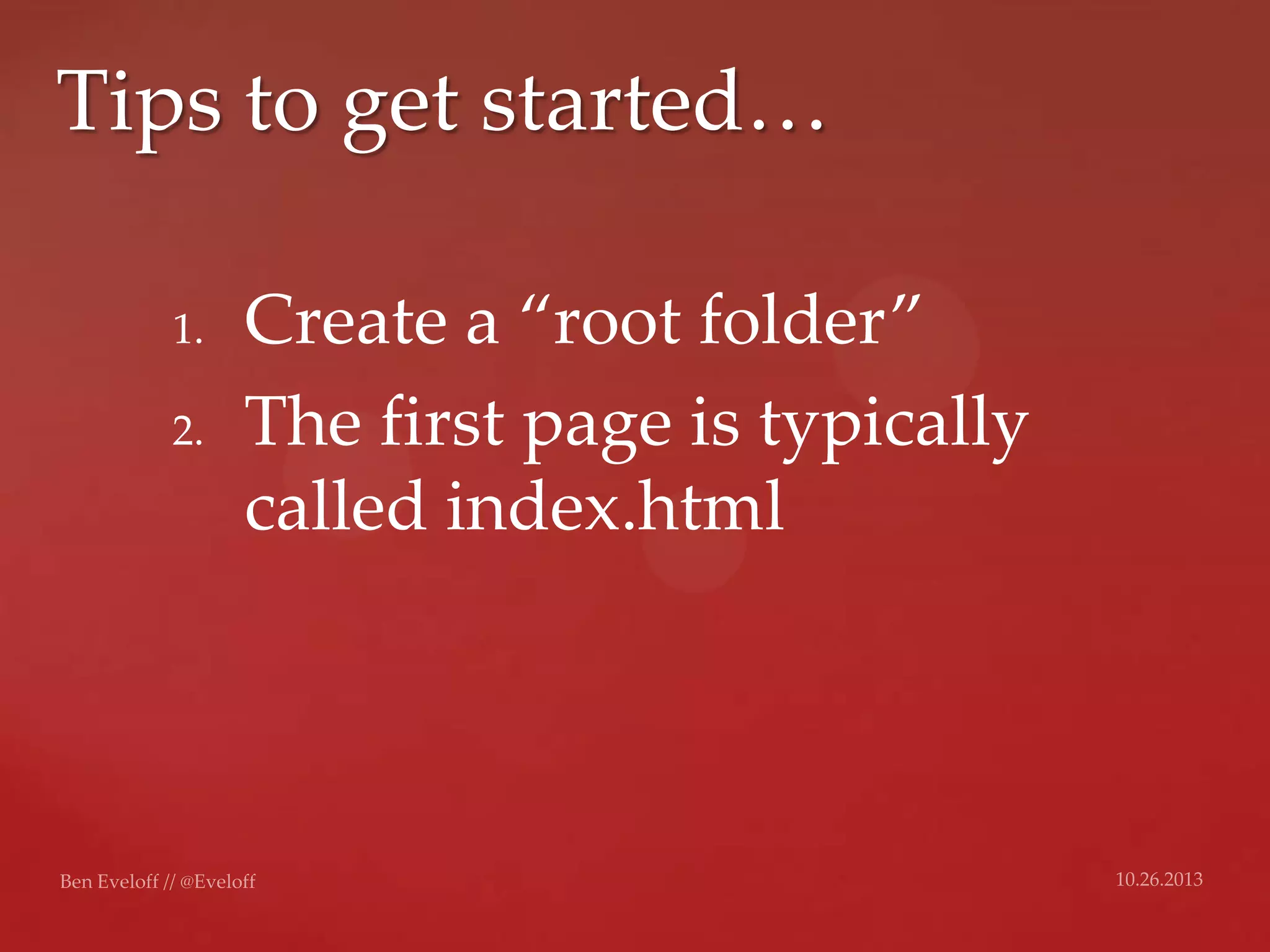 Getting started with HTML & CSS | PPTX