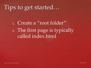Getting started with HTML & CSS | PPTX