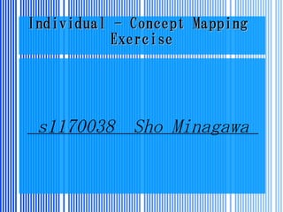 Individual - Concept Mapping
           Exercise




 s1170038 Sho Minagawa
 