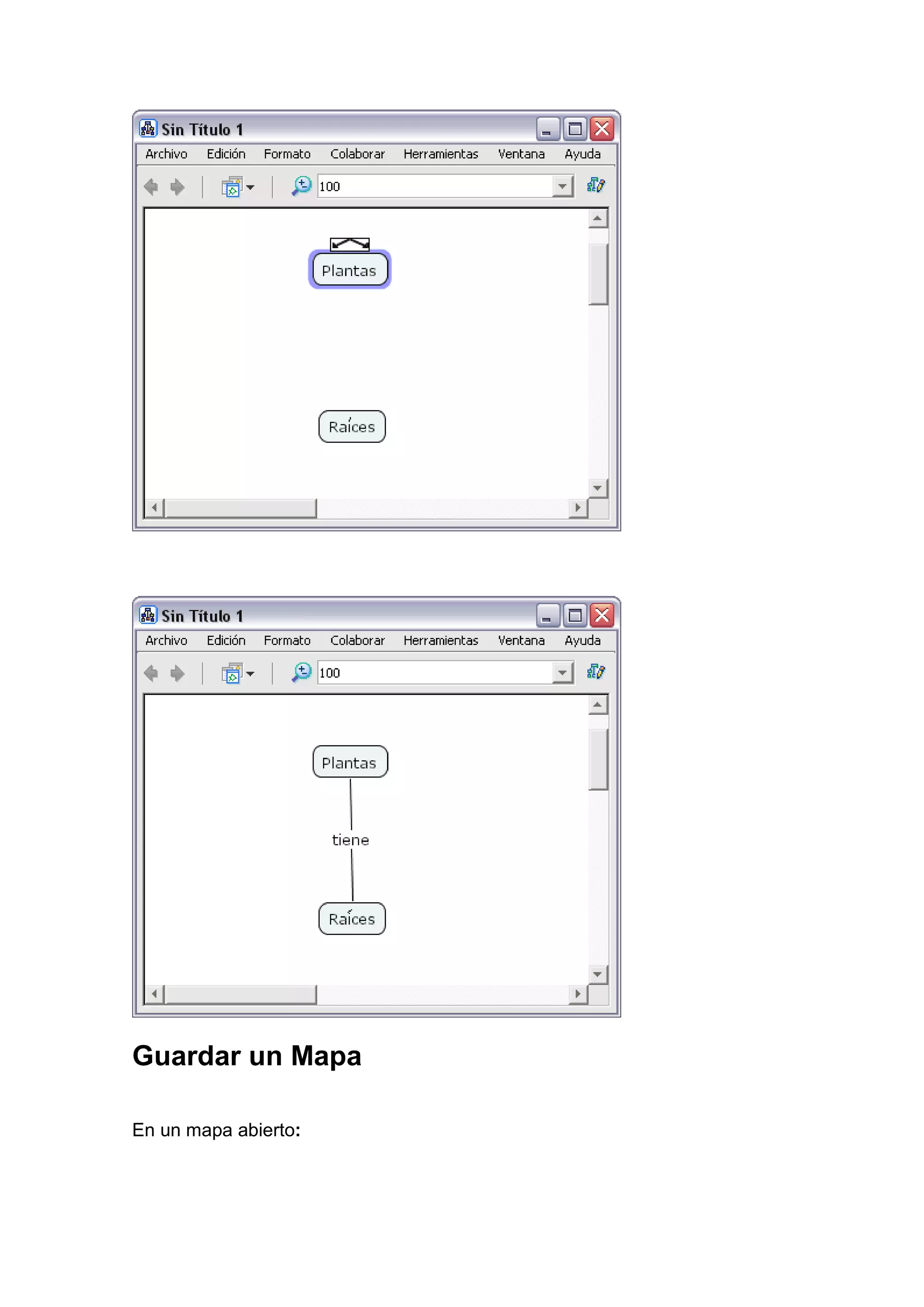 Guardar un Mapa

En un mapa abierto:
 