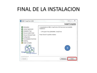 FINAL DE LA INSTALACION
9
 