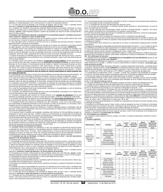 Diário Oficial do Município do Rio de Janeiro
D.O.
Ano XXIX • No
38 • Rio de Janeiro Quarta-feira, 13 de Maio de 201549
Release). Ao final da prova será lavrado um termo no qual o candidato concordará com as marcações que foram
efetuadas no Cartão-Resposta e com o texto transcrito no Caderno de Resposta Definitivo.
3.1.1 no caso das Provas de Redação e de Produção de Release, além de ditar o texto, o candidato deverá
especificar, oralmente, a grafia das palavras e os sinais gráficos de pontuação.
3.2 o candidato com deficiência visual parcial (ambliopia) deverá declarar sua condição, informando no reque-
rimento de inscrição sobre a necessidade da prova ser confeccionada de forma ampliada. Neste caso, será
oferecido, apenas, Cartão-Resposta ampliado e Caderno de Questões com tamanho de letra correspondente a
corpo 24 (vinte e quatro).
3.3 qualquer outra solicitação referente a atendimento de necessidade especial o candidato deverá pro-
ceder conforme o disposto no Título VII deste Edital.
4 O candidato com deficiência auditiva que fizer uso de aparelho auricular, somente poderá utilizá-lo até o sinal
de início da prova; momento no qual será solicitado que retire o mesmo.
4.1 caso haja algum aviso no decorrer do período de prova, ao candidato será permitido recolocar o aparelho,
garantindo assim, a isonomia de informações.
5 O candidato que não declarar no requerimento de inscrição que é pessoa com deficiência, concorrerá somente
às vagas regulares, não sendo admitidas alterações posteriores ao término das inscrições (08/06/2015).
6 O candidato inscrito como pessoa com deficiência participará do certame em igualdade de condições com
os demais candidatos, no que se refere ao conteúdo das provas, à avaliação e aos critérios de aprovação, ao
horário, ao local de aplicação, ao tempo de realização das provas e à nota mínima exigida para todos os demais
candidatos, sendo-lhe, porém, assegurado fácil acesso ao recinto onde serão realizadas as provas.
7 O acesso de pessoas com deficiência às provas e sua eventual aprovação não significa que houve o reconhe-
cimento da compatibilidade de sua deficiência com a atividade pertinente à vaga, a qual será determinada por
meio de Perícia Médica.
8 O candidato inscrito como pessoa com deficiência, se aprovado na Prova Objetiva, deverá comparecer no
prazo de até 02 (dois) dias úteis, contados a partir da publicação do resultado da mesma, no Diário Oficial do
Município do Rio de Janeiro, à Coordenadoria Geral de Gestão de Talentos, da Secretaria Municipal de Admi-
nistração, situada na Rua Afonso Cavalcanti n.º 455, Prédio Anexo, 10º andar - Ala B - Cidade Nova, no horário
das 10h às 16h, munido do original de documento oficial de identidade, para tomar ciência do dia e horário em
que deverá comparecer à Gerência de Perícias Médicas da Secretaria Municipal de Administração - A/CSRH/
CVS/GPM, ficando a Coordenadoria Geral de Gestão de Talentos desobrigada de realizar qualquer tipo
de contato para este fim.
8.1 o candidato será encaminhado à Gerência de Perícias Médicas da Secretaria Municipal de Administração - A/
CSRH/CVS/GPM, para confirmação da deficiência declarada, conforme o disposto na legislação vigente;
8.2 no caso de ser pessoa com deficiência auditiva ou visual ou apresentar paralisia cerebral, o candidato deverá
exibir, também, exame audiométrico, laudo oftalmológico com acuidade visual ou parecer neurológico, respec-
tivamente, dentro do prazo de validade de 30 (trinta) dias, contados da data da emissão até a da apresentação;
8.3 constatada, pela A/CSRH/CVS/GPM, a necessidade de avaliação da capacidade laborativa do candidato
pela Junta de Especialistas, o referido órgão informará à Coordenadoria Geral de Gestão de Talentos da Secre-
taria Municipal de Administração, para as providências pertinentes;
8.4 a Junta de Especialistas emitirá laudo fundamentado, declarando a compatibilidade ou não da deficiência
com as atribuições do cargo a ser ocupado;
8.5 o candidato, cuja deficiência seja considerada pela Junta de Especialistas, incompatível com o regular exer-
cício das atividades do cargo, será eliminado do certame.
9 O candidato considerado pela Gerência de Perícias Médicas como portador de deficiência fará jus aos
benefícios da legislação pertinente, se obtiver a média para aprovação, conforme o estabelecido neste Edital.
10 O candidato considerado pela Gerência de Perícias Médicas como não portador de deficiência concorrerá,
somente, às vagas regulares, se obtiver a média para aprovação, conforme o estabelecido neste Edital.
11 O candidato inscrito como pessoa com deficiência que não comparecer, no dia, hora e local determinados,
para confirmação da deficiência declarada no ato da inscrição ou deixar de comparecer, se convocado, para a
avaliação da Junta de Especialistas, concorrerá, somente, às vagas regulares.
12 Os candidatos considerados “pessoa com deficiência”, conforme a legislação vigente, se habilitados, além de
figurarem na lista geral de classificação, terão seus nomes publicados em relação à parte, observados a respec-
tiva ordem de classificação obtida.
13 Os recursos contra o resultado das avaliações realizadas pela Gerência de Perícias Médicas deverão ser
interpostos em até 02 (dois) dias úteis, contados a partir do dia subsequente ao da publicação do resultado da
avaliação dos candidatos inscritos como pessoa com deficiência e encaminhados à Gerência de Perícias Médi-
cas da Secretaria Municipal de Administração - A/CSRH/CVS/GPM.
14 Os recursos contra o resultado das avaliações realizadas pela Junta de Especialistas deverão ser interpostos
em até 02 (dois) dias úteis, contados a partir do dia subsequente ao da publicação do resultado da avaliação
dos candidatos inscritos como pessoa com deficiência e encaminhados à Coordenadoria Geral de Gestão de
Talentos da Secretaria Municipal de Administração – A/CGGT/CRS.
VII - Da Necessidade de Atendimento Especial
1 O candidato, inscrito como pessoa com deficiência ou não, que necessitar de atendimento especial durante
a realização da prova deverá solicitá-lo à Coordenadoria Geral de Gestão de Talentos situada na Rua Afonso
Cavalcanti, 455, Prédio Anexo, 10º andar - Ala B, Cidade Nova/RJ, no prazo de até 48 horas antes da data de
realização da mesma, no horário das 10h às 16h, indicando claramente quais os recursos especiais necessários
e apresentar laudo médico redigido em letra legível, justificando o atendimento especial solicitado.
1.1 O candidato que não se manifestar, na forma e no prazo contido no item 1, não terá atendimento
especial do dia da realização da prova.
2 Entende-se por necessidade de atendimento especial:
2.1 necessidade de auxílio de fiscal ledor. Neste caso, além de auxiliar na leitura da prova, o fiscal ledor, sempre
sob a supervisão de outro fiscal devidamente treinado, transcreverá as respostas para o Cartão-Resposta e para
o Caderno de Resposta Definitivo do candidato (Prova de Redação e Prova de Produção de Release). Ao final
da prova será lavrado um termo no qual o candidato concordará com as marcações que foram efetuadas no
Cartão-Resposta e com o texto transcrito no Caderno de Resposta Definitivo.
2.1.1 no caso das Provas de Redação e de Produção de Release, além de ditar o texto, o candidato deverá
especificar, oralmente, a grafia das palavras e os sinais gráficos de pontuação.
2.2 necessidade da prova ser confeccionada de forma ampliada. Neste caso, será oferecido, apenas, Cartão-
-Resposta ampliado e Caderno de Questões com tamanho de letra correspondente a corpo 24 (vinte e quatro);
2.3 necessidade de sala de mais fácil acesso, no caso de dificuldade de locomoção;
2.4 necessidade de carteira e mesa separadas.
2.4.1 dependendo da disponibilidade do local, o candidato poderá ser alocado em uma sala sozinho. Nesse caso,
o candidato será acompanhado por 2 (dois) fiscais.
2.5 candidato que necessitar utilizar óculos escuros, protetores auriculares ou quaisquer acessórios de cobertura
para cabeça;
2.6 candidato que estiver impossibilitado de transcrever as respostas da prova. Nesse caso, o candidato será
acompanhado por 2 (dois) fiscais. Ao final da prova será lavrado um termo no qual o candidato concordará com
as marcações que foram efetuadas no Cartão-Resposta.
2.6.1 no caso das Provas de Redação e de Produção de Release, além de ditar o texto, o candidato deverá
especificar, oralmente, a grafia das palavras e os sinais gráficos de pontuação.
2.7 a candidata que tiver necessidade de amamentar durante a realização da prova, deverá levar um acompa-
nhante, o qual ficará, sempre sob a supervisão de um fiscal, em dependência designada pela Comissão Organi-
zadora e será responsável pela guarda da criança.
2.7.1 ao acompanhante não será permitido a utilização de celular ou quaisquer outros equipamentos eletrônicos
ou de comunicação durante a realização do certame.
2.7.1.1 a candidata que não levar acompanhante não realizará a prova.
2.7.2 nos horários de amamentação, a candidata lactante poderá ausentar-se, temporariamente, da sala de
prova, acompanhada de uma fiscal.
2.7.2.1 na sala reservada para amamentação, ficarão somente a candidata lactante, o lactente e uma fiscal,
sendo vedada a permanência do acompanhante e de quaisquer outras pessoas.
2.7.3 não será concedido tempo adicional para a candidata que necessitar amamentar, a título de compensação,
durante o período de realização das provas.
2.8 candidato que não tenha condições de se deslocar sozinho e necessite de acompanhante.
3 Ao acompanhante, nos casos previamente autorizados pela Coordenadoria Geral de Gestão de Talentos, não
será permitido a utilização de celular ou quaisquer outros equipamentos eletrônicos ou de comunicação durante
a realização do certame.
3.1 o acompanhante ficará, sempre sob a supervisão de um fiscal, em dependência designada pela Comissão
Organizadora.
4 A exigência da solicitação da necessidade de atendimento especial descrita nos itens 2.1, 2.2 e 2.3 aplica-se apenas
aos candidatos concorrentes às vagas regulares tendo em vista não existir a opção no requerimento de inscrição.
4.1 para o atendimento das demais necessidades, o candidato, concorrente às vagas regulares ou de portador
de deficiência, deverá proceder conforme o estabelecido no item 1 deste Título.
5 A solicitação não garante ao candidato o atendimento especial. O pedido será deferido ou indeferido pela Coor-
denadoria Geral de Gestão de Talentos, após análise, obedecendo a critérios de viabilidade e de razoabilidade.
VIII - Da Confirmação da Inscrição
1 O candidato deverá acompanhar a CONFIRMAÇÃO DO PAGAMENTO DE SUA INSCRIÇÃO através do site
http://concursos.rio.rj.gov.br até o dia 12/06/2015.
1.1 para verificar a confirmação do pagamento, o candidato acessará, no site acima mencionado, a opção “con-
sultar andamento da inscrição” e, verificar no final do requerimento se consta a mensagem “confirmado paga-
mento da taxa de inscrição;
1.2 se até a data acima citada não estiver confirmado o respectivo pagamento da inscrição, o candidato deverá
comparecer, impreterivelmente, no dia 15/06/2015 à Coordenadoria Geral de Gestão de Talentos, da Secretaria
Municipal de Administração, situada na Rua Afonso Cavalcanti n.º 455, Prédio Anexo, 10º andar - Ala B - Cidade
Nova, no horário das 10h às 16h, portando o CPF, DARM e o respectivo comprovante de pagamento;
1.3 a inobservância ao determinado no item 1 e subitem 1.2 deste Título, implicará a não participação do candidato
no concurso, não sendo aceitas, portanto, reclamações quanto a não confirmação do pagamento de sua inscrição;
1.4 não haverá inclusão de candidato após a data determinada no subitem 1.2 deste Título.
2 As informações referentes a data, horário, tempo de duração e local de realização da prova (nome do estabe-
lecimento, endereço e sala), assim como orientações para realização da prova, estarão disponíveis, oportuna-
mente, no site http://concursos.rio.rj.gov.br.
2.1 não serão prestadas, por telefone, informações a respeito de locais e horários de realização da prova;
2.2 o Cartão de Confirmação de Inscrição estará disponível no site para conhecimento do candidato.
3 O candidato deverá, obrigatoriamente, conferir todas as informações contidas no site http://concursos.rio.rj.gov.
br e/ou no requerimento de inscrição e/ou no Cartão de Confirmação de Inscrição – CCI.
3.1 quando houver inexatidão de informação tais como: identidade e data de nascimento, o candidato deverá
solicitar ao fiscal de sala a devida correção, no momento em que for assinar a lista de presença na sala de prova;
3.2 caso haja inexatidão na informação relativa à sua eventual condição de pessoa com deficiência que demande
tipo de prova diferenciada (ledor ou ampliada) e/ou esteja concorrendo às vagas reservadas para pessoas com
deficiência, o candidato deverá comparecer, impreterivelmente, até o dia 14/08/2015 à Coordenadoria Geral de
Gestão de Talentos, da Secretaria Municipal de Administração, situada na Rua Afonso Cavalcanti n.º 455, Prédio
Anexo, 10º andar - Ala B - Cidade Nova, no horário das 10h às 16h;
3.3 serão de exclusiva responsabilidade do candidato as consequências advindas de eventual omissão quanto
à solicitação de correção.
4 A existência de informações quanto à data, horário e local da realização da prova no Cartão de Confirmação
de Inscrição disponível na Internet, não exime o candidato do dever de observar, pelo Diário Oficial do Município
do Rio de Janeiro, as publicações de todos os atos e editais referentes ao certame.
5 O candidato não poderá alegar desconhecimento dos locais de realização das provas como justificativa de sua
ausência. O não comparecimento às provas, qualquer que seja o motivo, será considerado como desistência do
candidato e resultará em sua eliminação do certame.
IX - Da Avaliação dos candidatos
1 Os candidatos serão avaliados conforme a seguir, com base no conteúdo programático constante do Anexo I
deste Edital.
1.1 Analista Legislativo
ESPECIALIDADE PROVA CONTEÚDO
Nº DE
QUESTÕES
PONTOS
POR
QUESTÃO
TOTAL EM
PONTOS POR
CONTEÚDO
MÍN EM
PONTOS PARA
HABILITAÇÃO
POR CONTEÚDO
MÍN EM
PONTOS PARA
HABILITAÇÃO,
NO TOTAL DA
PROVA
Arquivologia,
Assistência Social,
Biblioteconomia,
Enfermagem,
Medicina
Objetiva
Língua Portuguesa 10 1,0 10,0 2,0
60,0
Raciocínio Lógico
Quantitativo e Analítico
5 1,0 5,0 1,0
Noções de Informática 5 1,0 5,0 1,0
Atualidades 5 1,0 5,0 1,0
Ética do Servidor na
Administração Pública
5 1,0 5,0 1,0
Processo e Poder Legislativo 10 1,0 10,0 2,0
Conhecimentos Específicos 30 2,0 60,0 12,0
70 --- 100,0 ---
ESPECIALIDADE PROVA CONTEÚDO
Nº DE
QUESTÕES
PONTOS
POR
QUESTÃO
TOTAL EM
PONTOS POR
CONTEÚDO
MÍN EM
PONTOS PARA
HABILITAÇÃO
POR CONTEÚDO
MÍN EM
PONTOS PARA
HABILITAÇÃO,
NO TOTAL DA
PROVA
Orçamento e
Finanças
Objetiva
Língua Portuguesa 10 1,0 10,0 2,0
60,0
Raciocínio Lógico
Quantitativo e Analítico
5 1,0 5,0 1,0
Noções de Informática 5 1,0 5,0 1,0
Ética do Servidor na
Administração Pública
5 1,0 5,0 1,0
Processo e Poder Legislativo 5 1,0 5,0 1,0
Direito Constitucional 10 1,5 15,0 3,0
Direito Administrativo 10 1,5 15,0 3,0
Administração Financeira e
Orçamentária
20 2,0 40,0 8,0
70 --- 100,0 ---
 
