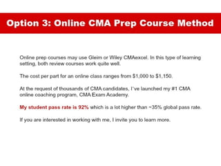 2018 CMA Exam Roadmap to Success