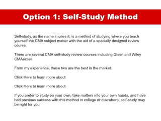 2018 CMA Exam Roadmap to Success