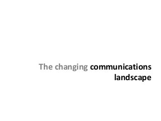 The changing communications
                 landscape
 