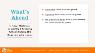 A Masterclass on Creating & Publishing Authority-Building SEO Blogs (Julia McCoy and Jason Schemmel Content Marketing Worl...