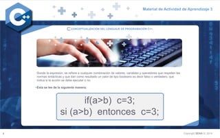 Semana 4-Conceptualización del lenguaje de programación C++ | PDF