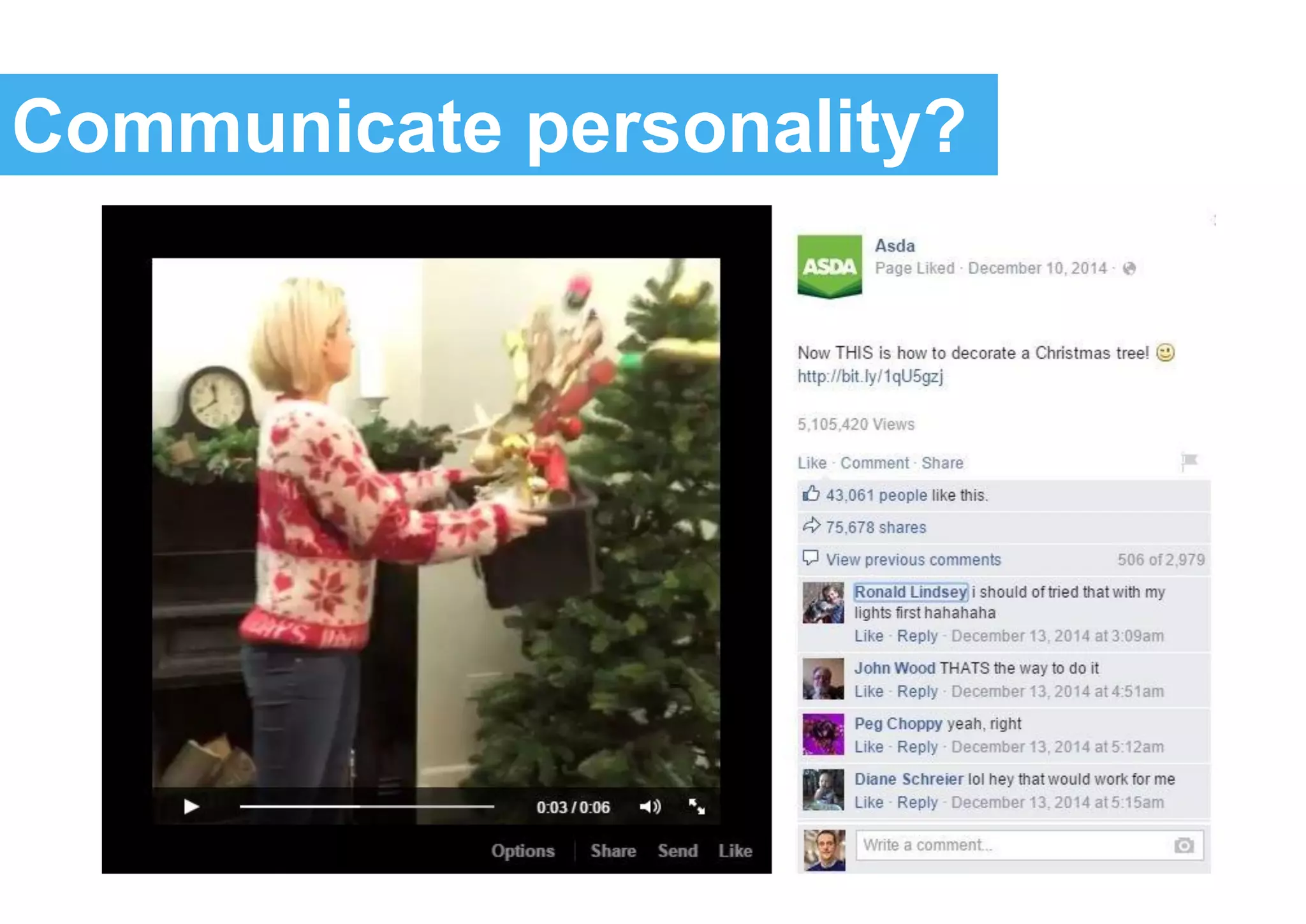 Communicate personality?
 