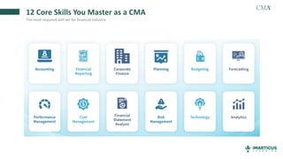 12 Core Skills You Master as a CMA
The most required skill set for financial industry
 