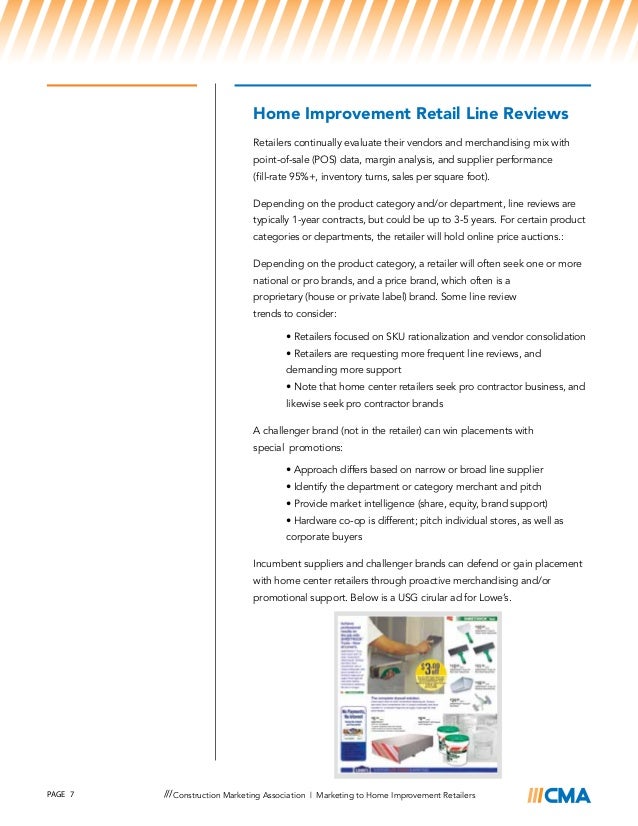 Marketing to Home Improvement Retailers